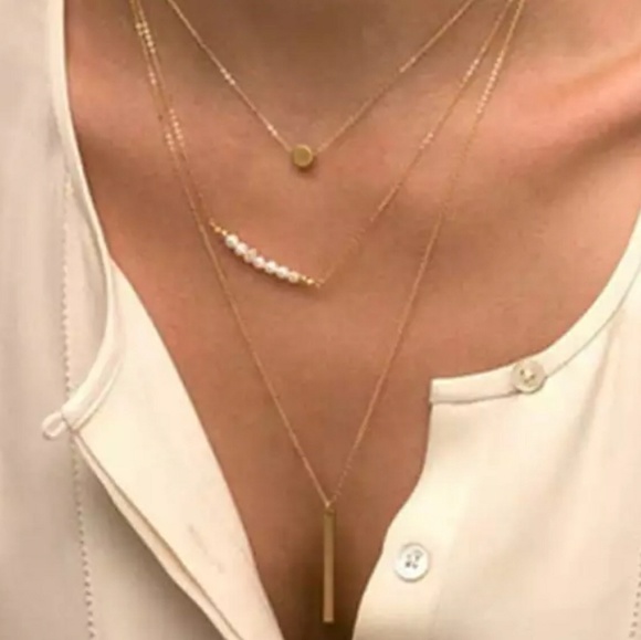 Gold Necklace Gold Necklace Gold Necklace Gold Necklace Gold Necklace - Picture 1 of 2